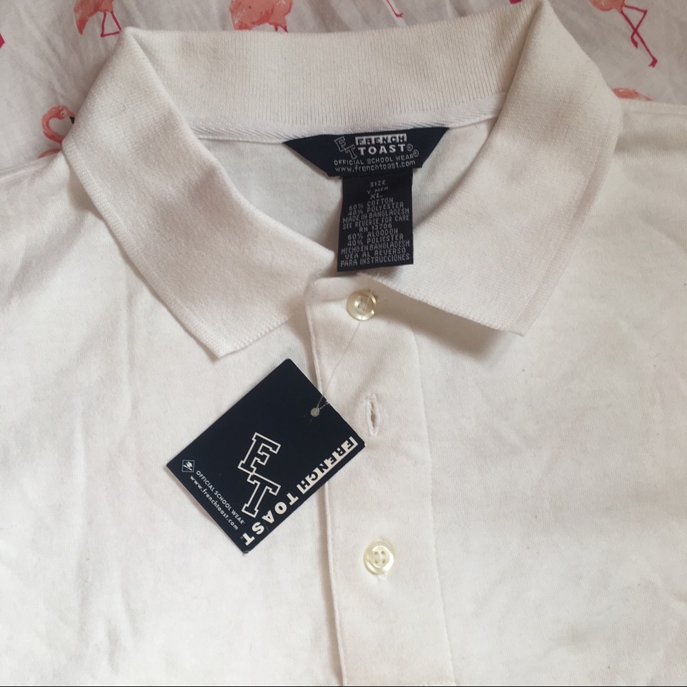 NWT White School Uniform Shirt Long Sleeves